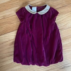 First Impression Maroon Velvet Dress - Toddlers Size 24 Months